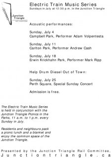 Electric Train Music Series - Flyer