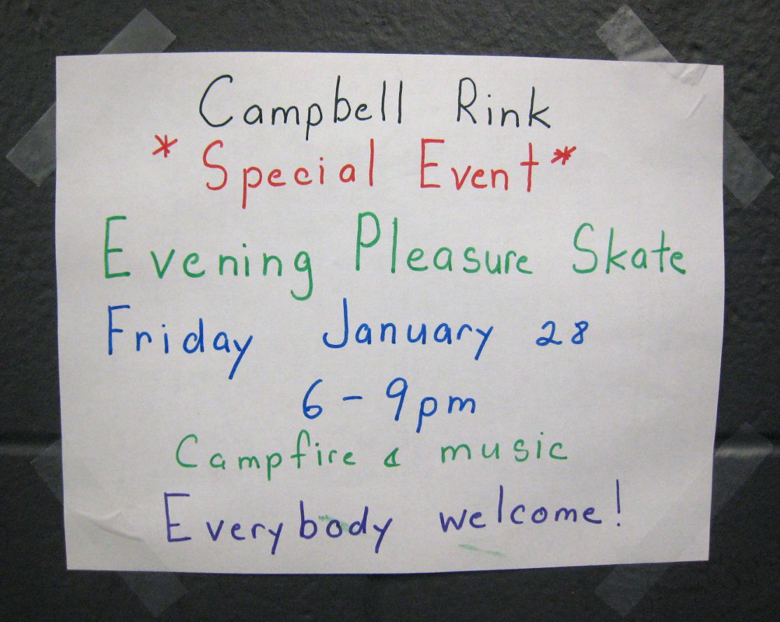 Evening Pleasure Skate at Campbell Park
