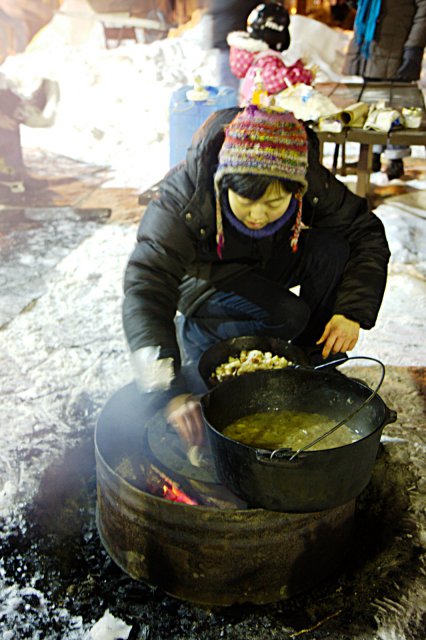 Soup on the Campfire: The onion soup topped with freshly toasted croutons was amazing.