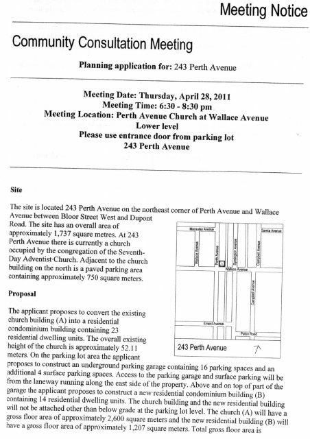 Perth-Wallace Church - Meeting Notice