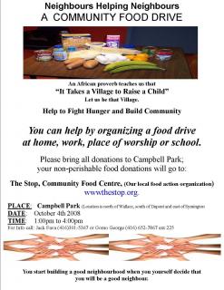 Community Food Drive, October 4 2008