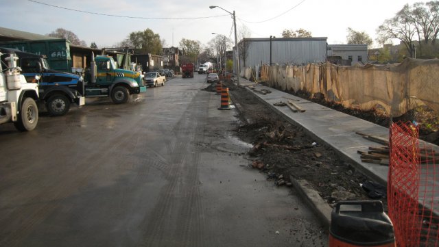 Ernest Ave. sidewalk construction, 2009-11-20