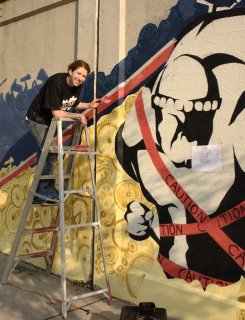 Dupont Bike Mural - Artist in Action