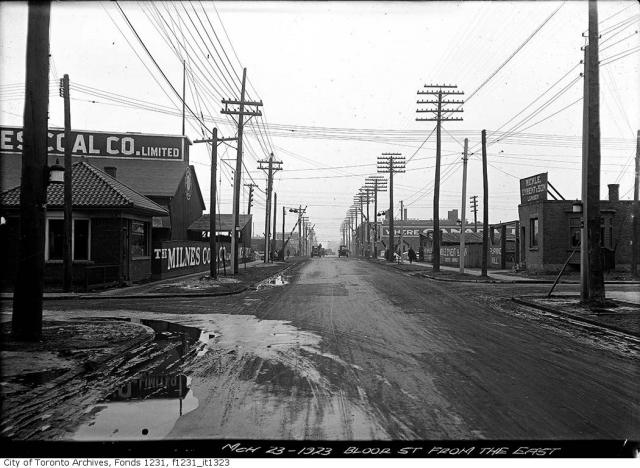 Bloor and Perth, looking west, 1923