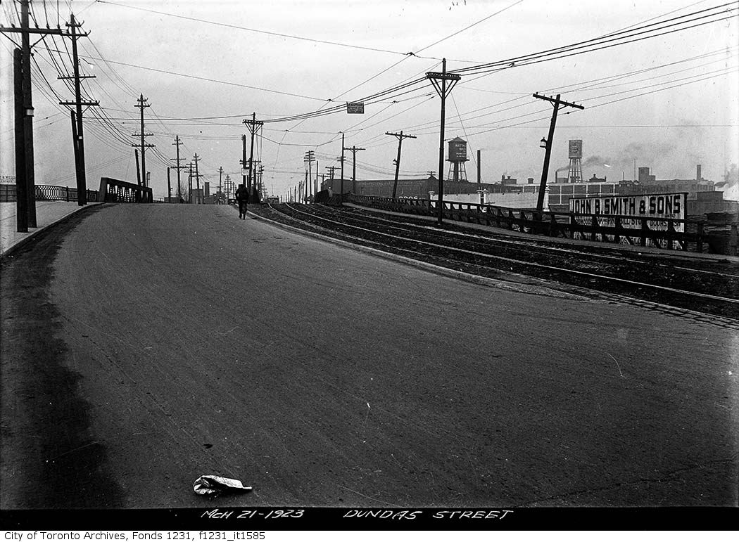 Dundas St., west towards Sterling Rd., March 21 1923