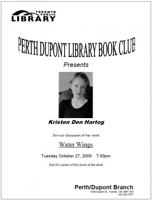 Kristen Den Hartog at the Public Library