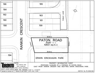 Erwin Krickhahn Park, Paton Rd. extension