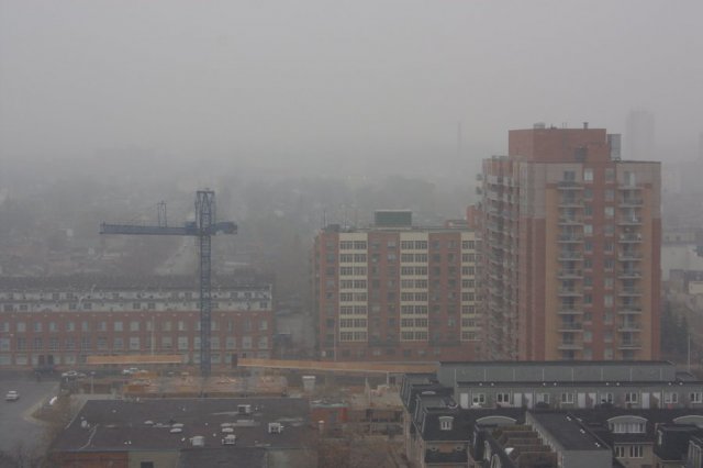 The view north toward Bloor St.