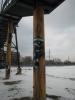 Raccoon painting on the Wallace Ave. Bridge