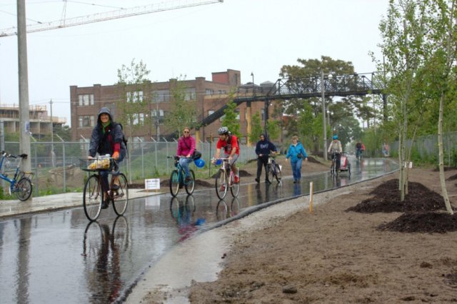  Everyone was still in good spirits, even with all the rain.